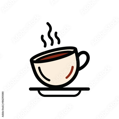 Steaming Coffee Cup Icon