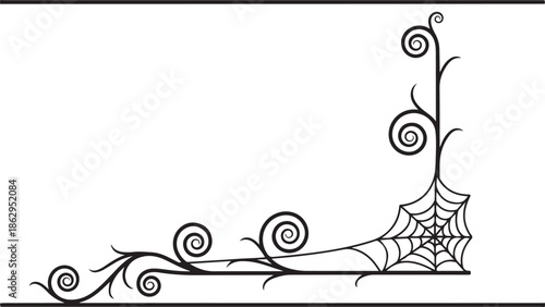 Spider web lace halloween vector design.eps