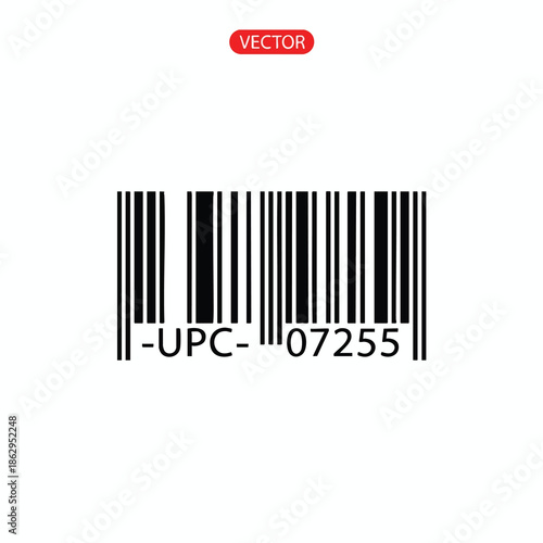 A UPC barcode with numbers and text on a white background, "VECTOR" above