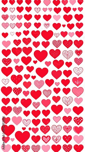 red hearts background