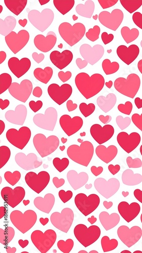 red hearts background