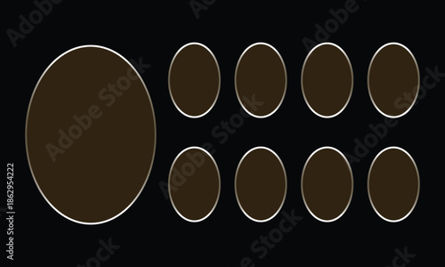 Brown Oval Shapes Collection