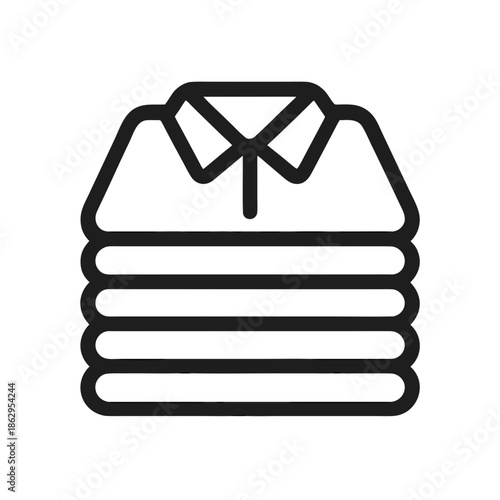 Folded Clothes Stack Icon Illustration