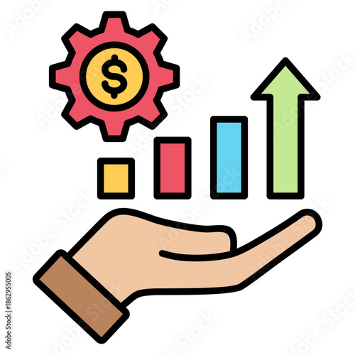 Profitability Outline Color Icon