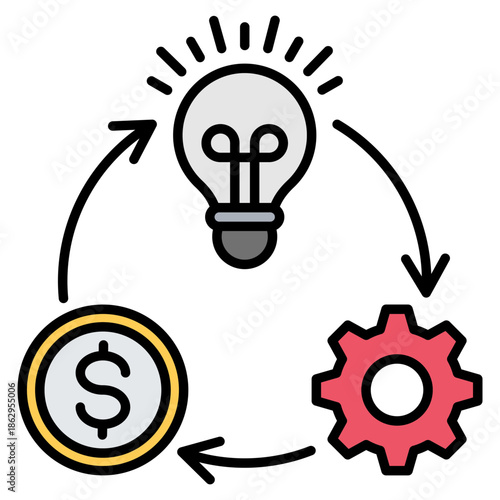 Entrepreneur Outline Color Icon