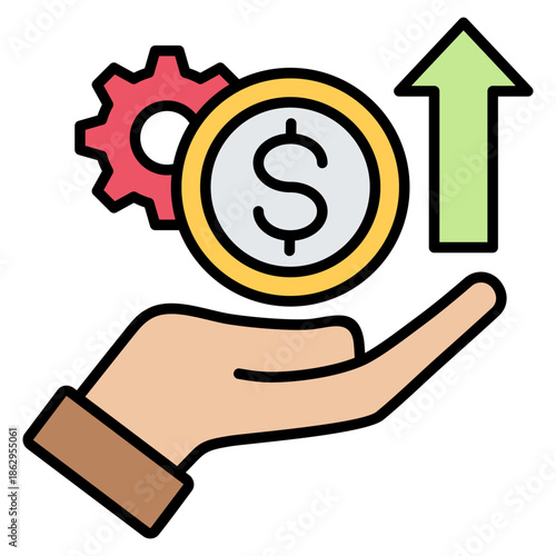 Monetization Outline Color Icon