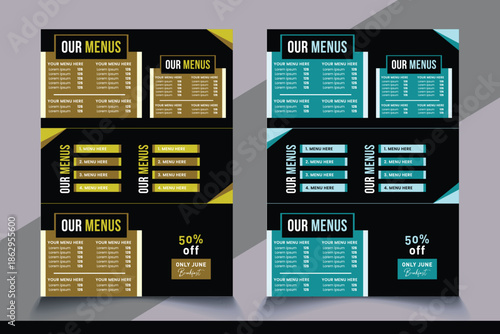menus design template