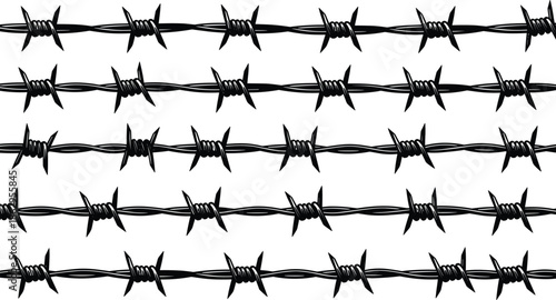 barbed wire fence border barrier security danger prison military industrial boundary