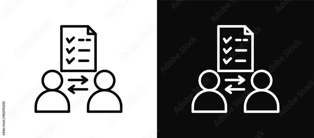 Φωτογραφία Peer To Peer icon set black and white