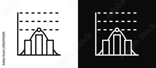 Norm icon set black and white