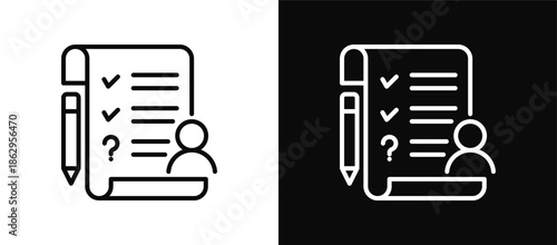 Subjective icon set black and white