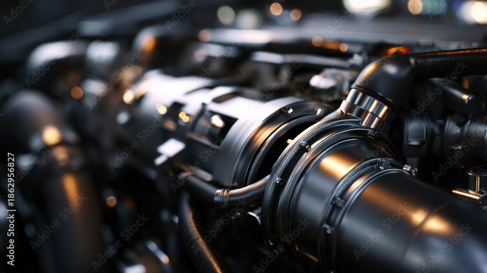 Fototapeta premium Closeup automotive engine components
