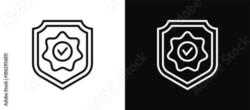 Validity icon set black and white