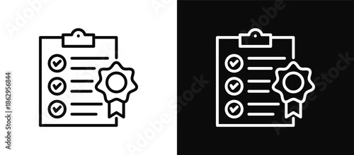 Criteria icon set black and white