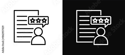 Feedback icon set black and white