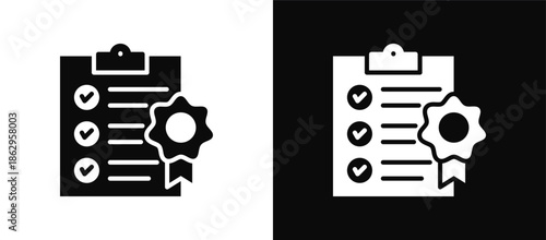 Criteria icon set black and white