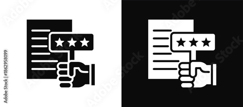 Score icon set black and white