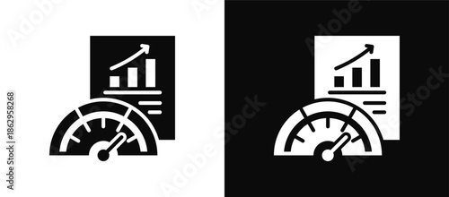 Indicator icon set black and white