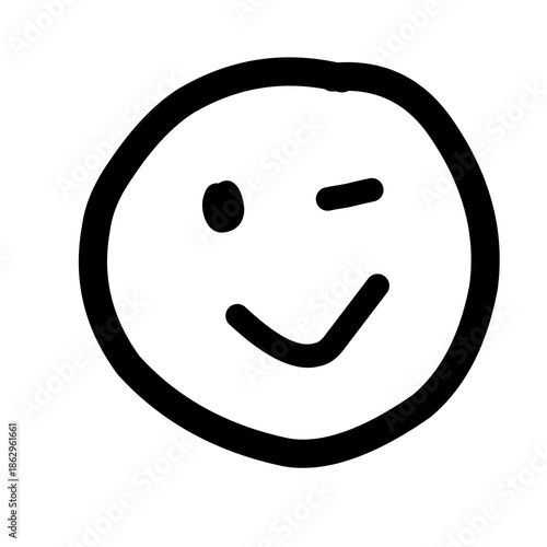 smiley face on white