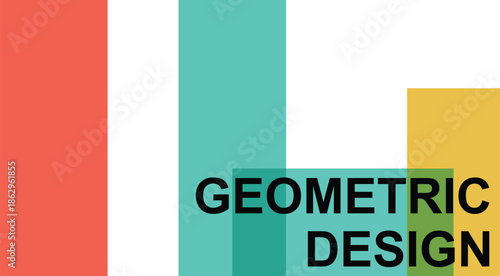 Colorful abstract composition showcasing geometric design principles with overlapping shapes Vector, illustration