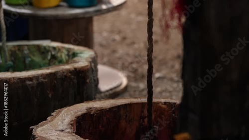 Wallpaper Mural Vibrant Colors of Hand-Dyed Textile Threads Used for Artisanal Clothing Production Torontodigital.ca