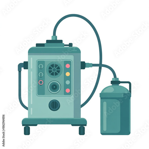 Surgical Suction Machine Vector Illustration