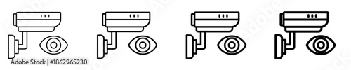 Security Camera  Icon Set Different Style Collection
