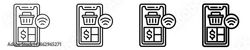 Mobile Withdrawal  Icon Set Different Style Collection
