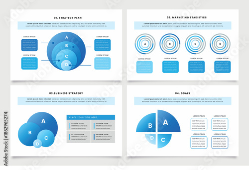 Infographic illustrations of blue ear anatomy with detailed diagrams and information