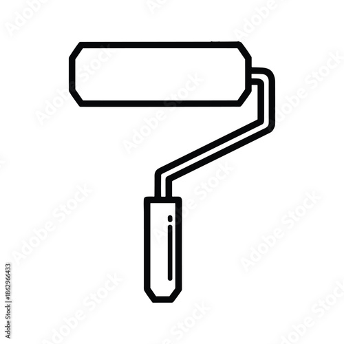 Paint Roller Icon Simple Design