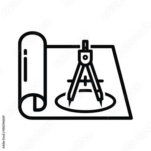 Architect drawing plan blueprint architect design