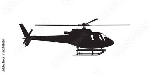 Simple helicopter icon black silhouette,Helicopter silhouette vector, copter icon vector illustration, Military helicopter silhouette vector,Black helicopter silhouette on white background aviation