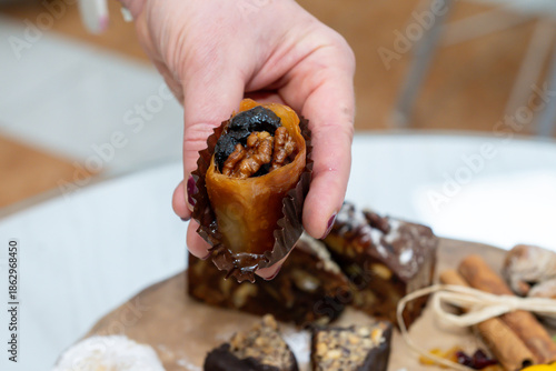 Baklava is a dessert dish of the peoples of the Balkan Peninsula