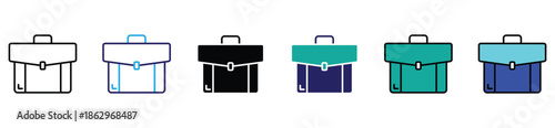 Minimal Briefcase Vector Illustration	