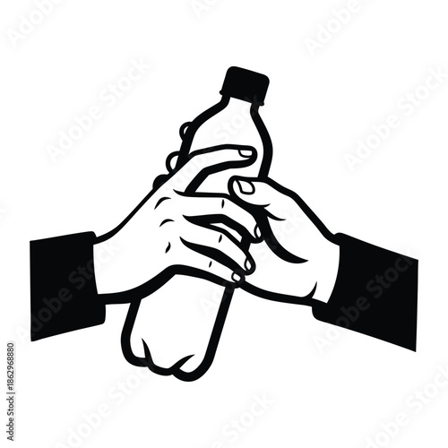 Ramadan water bottle illustration for fasting and hydration