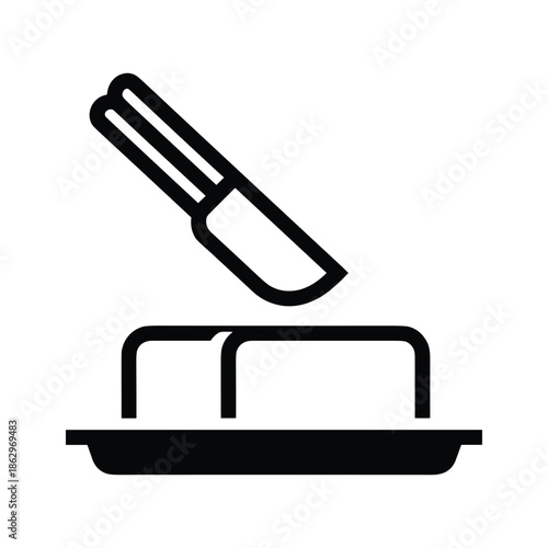 Lip balm icon black and white