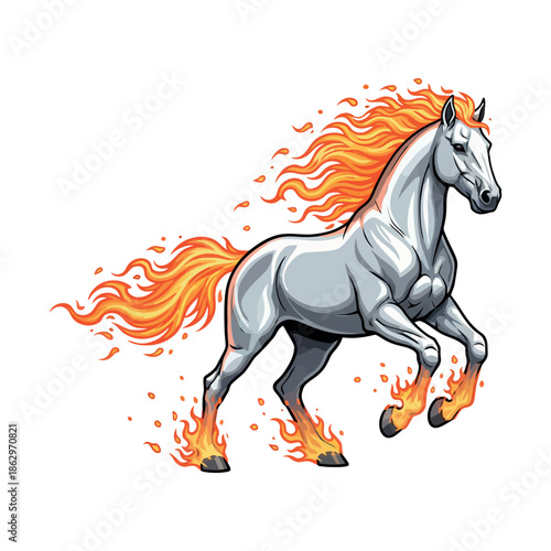 Chinese New Year 2026 Year of the Horse Cartoon Vector 