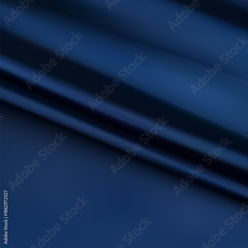 Dark blue fabric cloth texture for background and design art work, beautiful crumpled pattern of silk or linen. eps 10