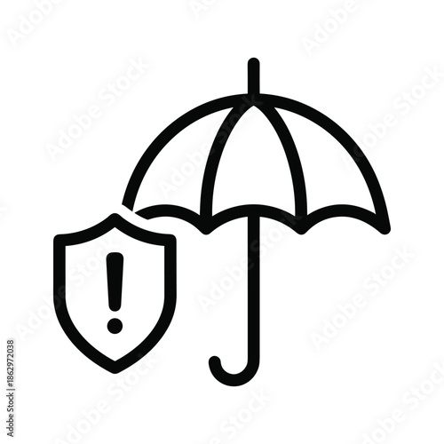 Protection umbrella shield icon safety