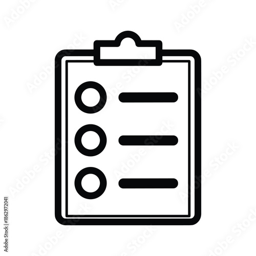Checklist Icon Simple Document Checklist Illustration