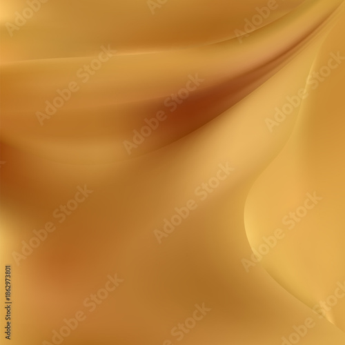 Golden yellow fabric texture background, detail of silk or linen pattern. eps 10