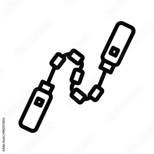 Simple handcuffs icon illustration