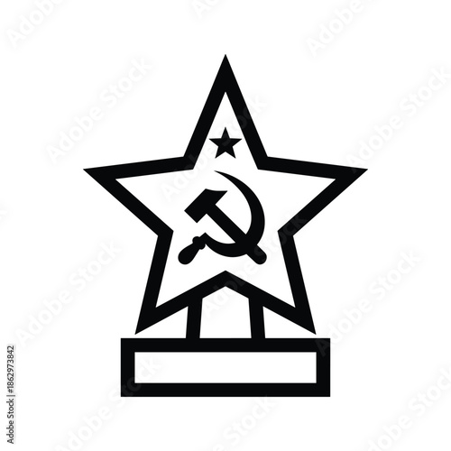 Soviet union symbol with hammer and sickle
