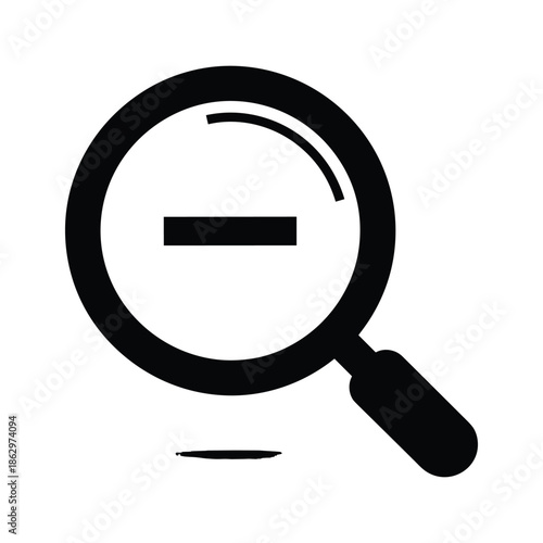 Magnifying glass icon with minus sign