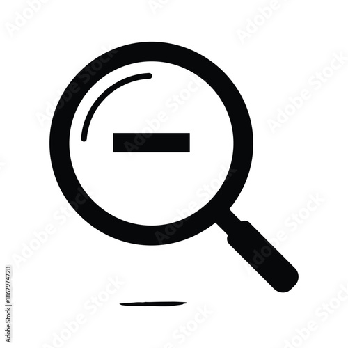 Magnifying glass icon with minus sign