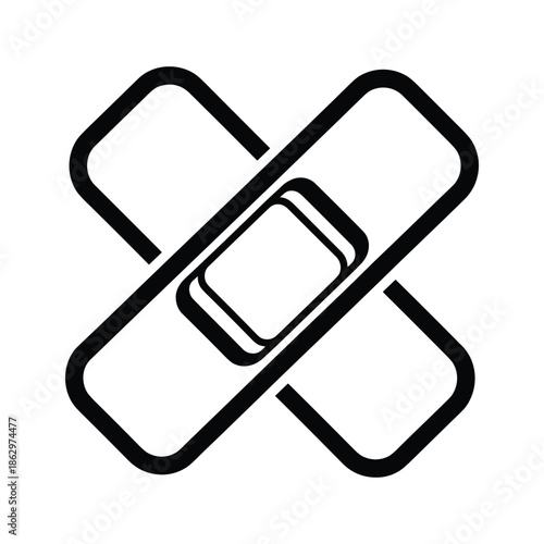 Band aid icon symbolizing first aid and medical care