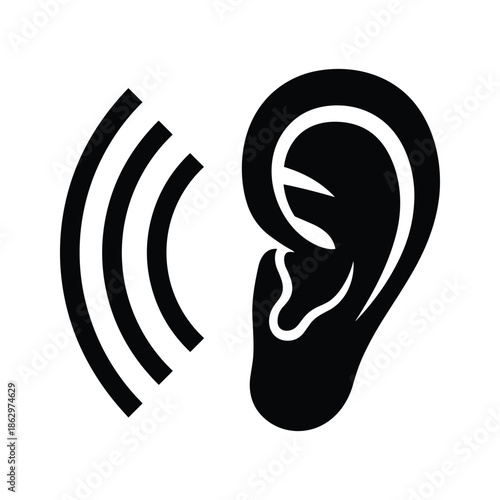 Hearing sound wave icon