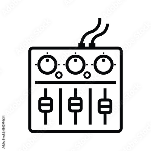 Simple audio mixer control panel icon