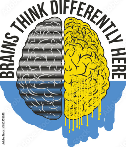 Brains Think Differently Mental Health Awareness T-Shirt
