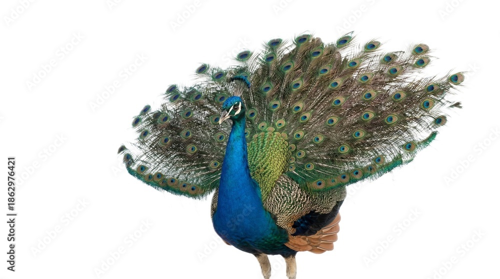 Obraz premium peacock isolated on white